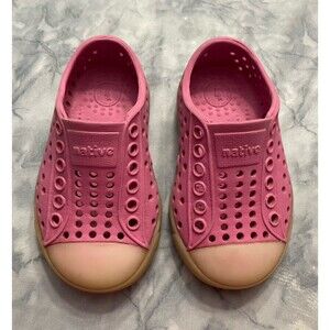 Pink Native Natives Glow in the Dark Jefferson Baby Girl Toddler Shoes, Size 4